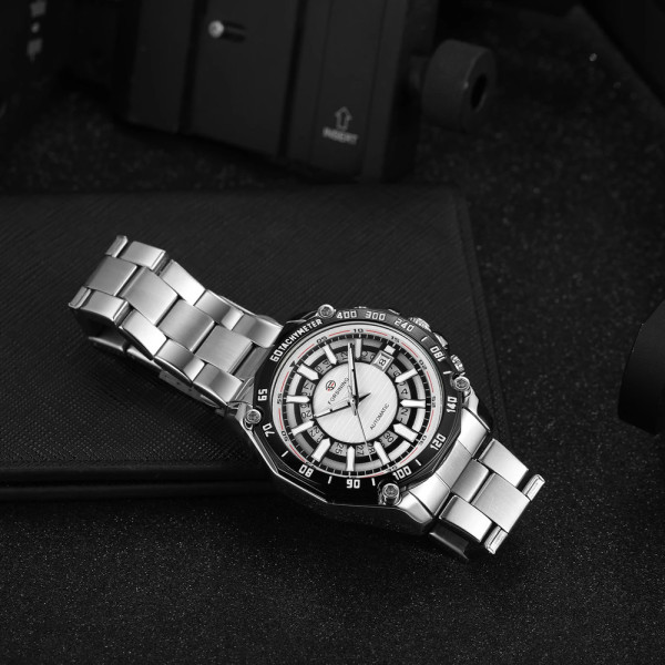 Forsining 8279 Silver-Black-White