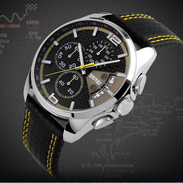 Skmei 9106YL Silver-Black-Yellow