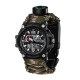 Годинник наручний Patriot 012BKSU ЗСУ Чорні Паракордовий ремінець Camo Green + Коробка