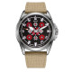 Часы наручные Awarder Embroidery Silver-Red Khaki Battery 10ATM