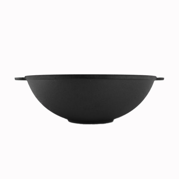 Чугунная сковорода Brizoll WOK 280х96 мм 3.7 л с чугунной крышкой
