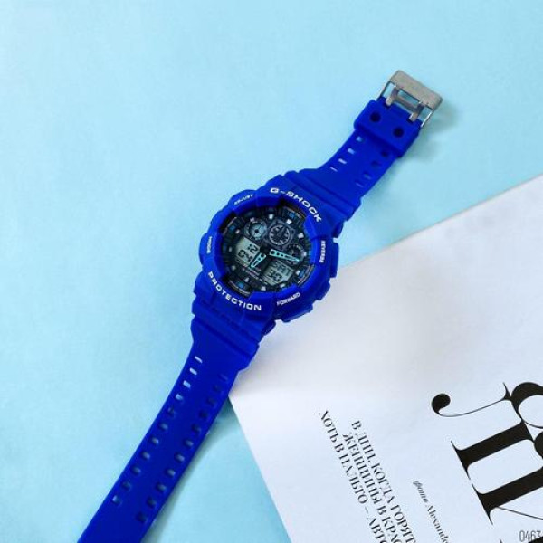 Наручний годинник G-Shock GA-100 Blue-Black