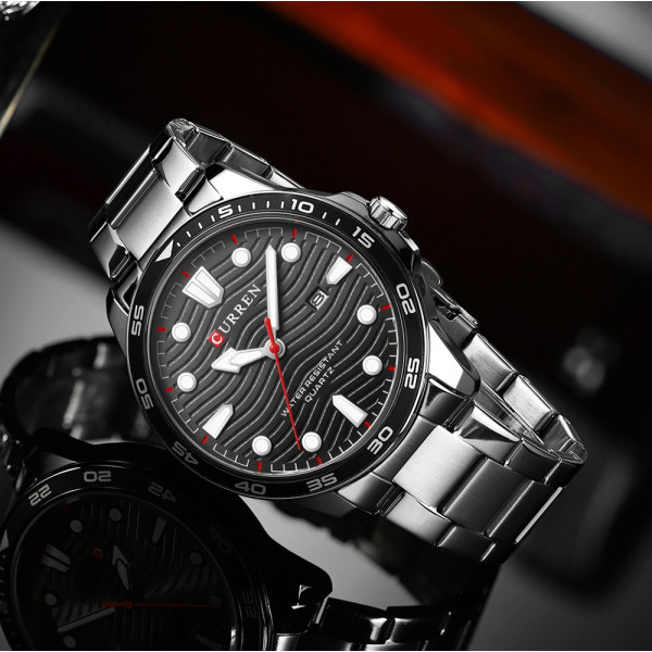 Curren 8426 Silver-Black