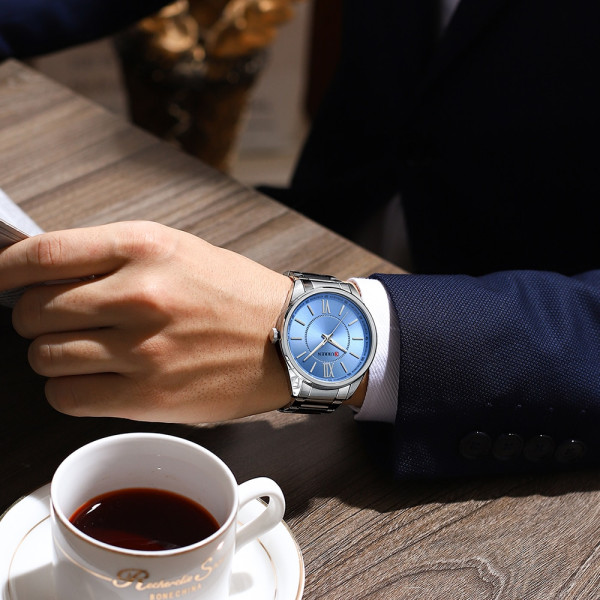 Curren 8423 Silver-Blue