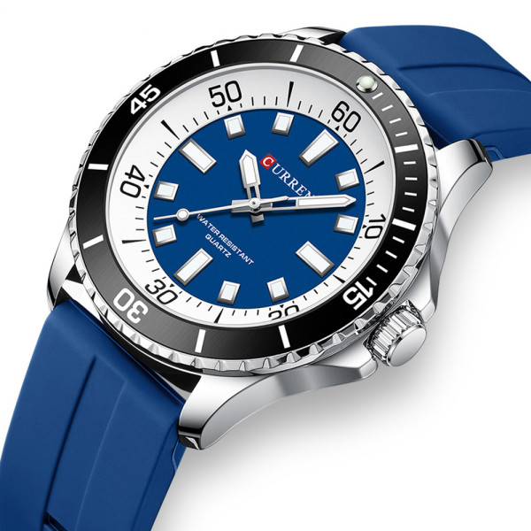Curren 8448 Silver-Blue