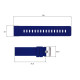 Ремешок для часов Skmei 1416 1418 1267 1285 1293 1426 1866 1894 BUBK Blue-Black