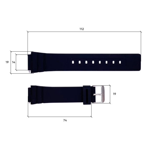 Ремінець для годинника Skmei 1715BK Black