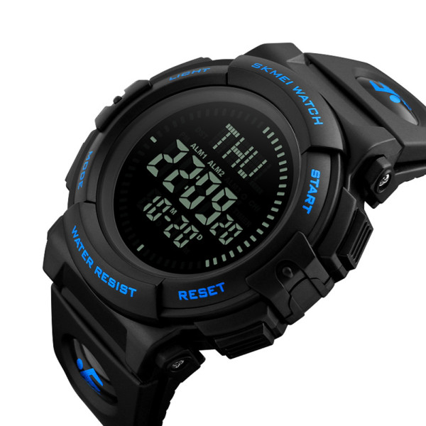 Skmei 1290BU Black-Blue Smart Watch + Compass