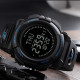 Skmei 1290BU Black-Blue Smart Watch + Compass