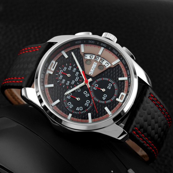Skmei 9106RD Silver-Black-Red