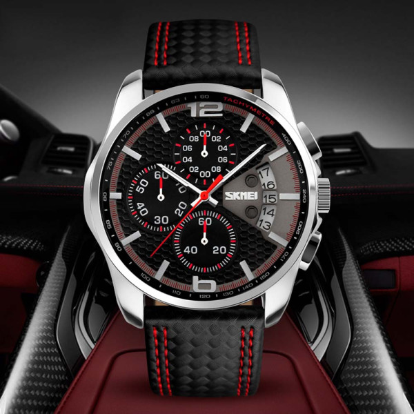 Skmei 9106RD Silver-Black-Red