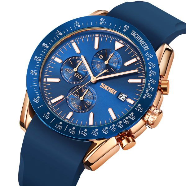 Skmei 9253PRGBU Rose Gold-Blue Sil