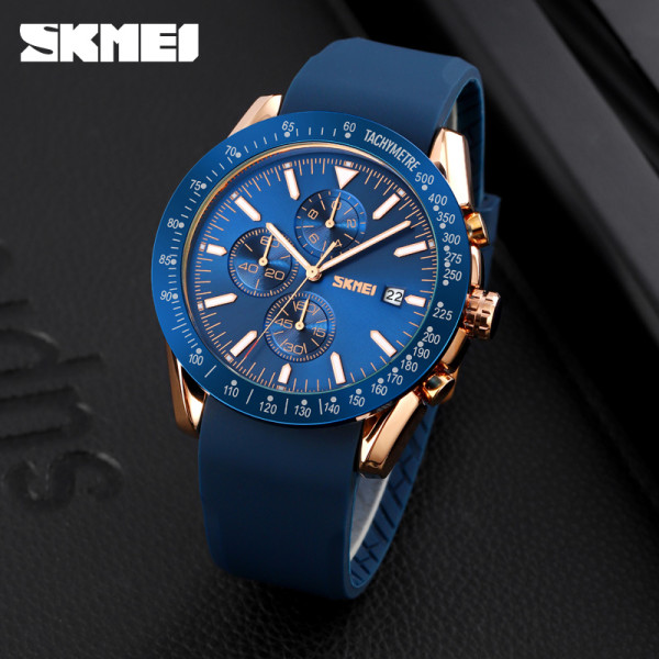 Skmei 9253PRGBU Rose Gold-Blue Sil