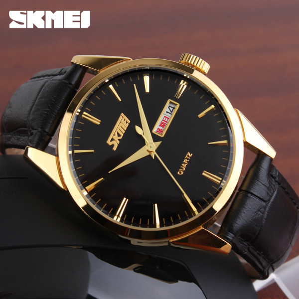 Skmei 9073GDBK-B Gold-Black men