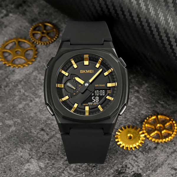 Skmei 2091BKGDBK Black-Gold-Black