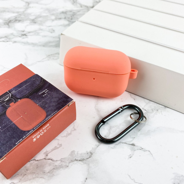 Чехол Airpods Pro Silicone Case Slim Papaya