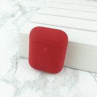 Чехол Airpods 1/2 Silicone Case Slim Crimson