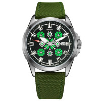 Часы наручные Awarder Embroidery Silver-Green Green Automatic 10ATM
