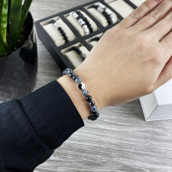 2B Rich Bracelet Yin and Yang Gray-Black