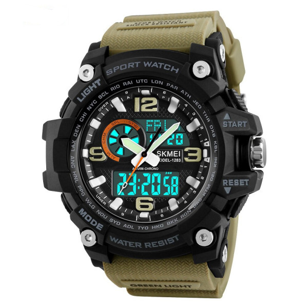Skmei 1283 Black-Khaki Wristband