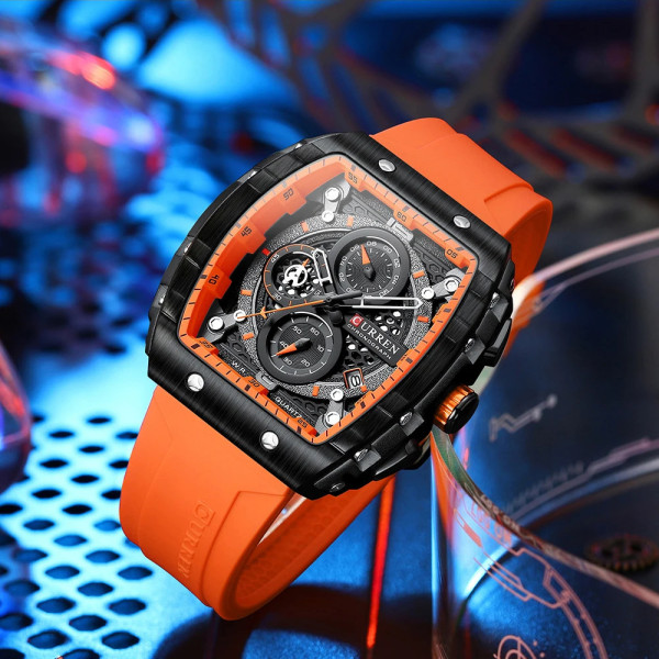 Curren 8442 Black-Orange