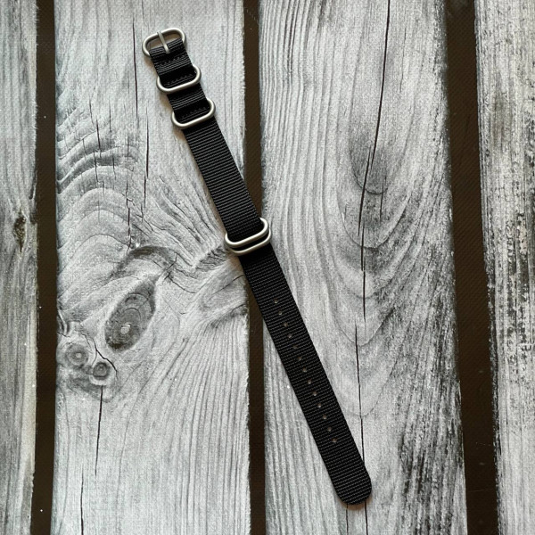 Ремінець для годинника Nato Black 22 мм 1051-0481