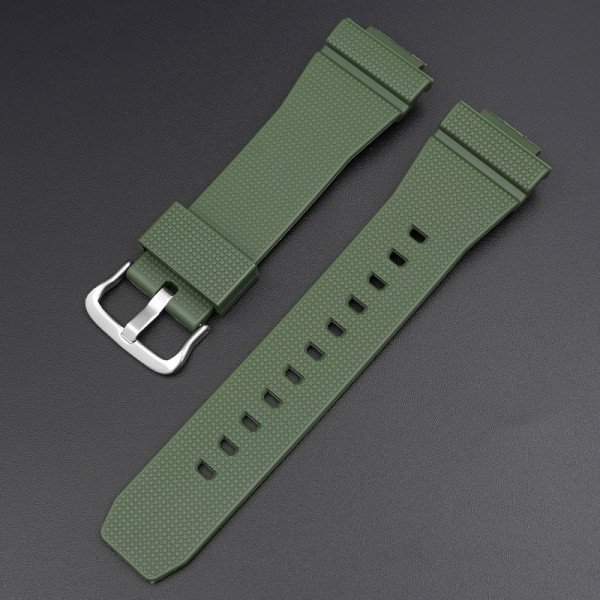 Ремінець для Casio G-Shock GM-2100 GA2100/2110 Army Green Silver