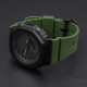 Ремінець для Casio G-Shock GM-2100 GA2100/2110 Army Green Silver