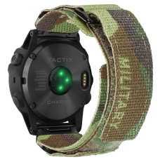 Ремінець для годинника Hemsut HGA131 Military Velcro Garmin Camo Green 22 mm