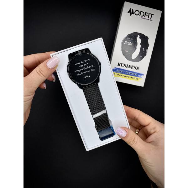 Розумний годинник Modfit Business All Black Mesh 41 мм.