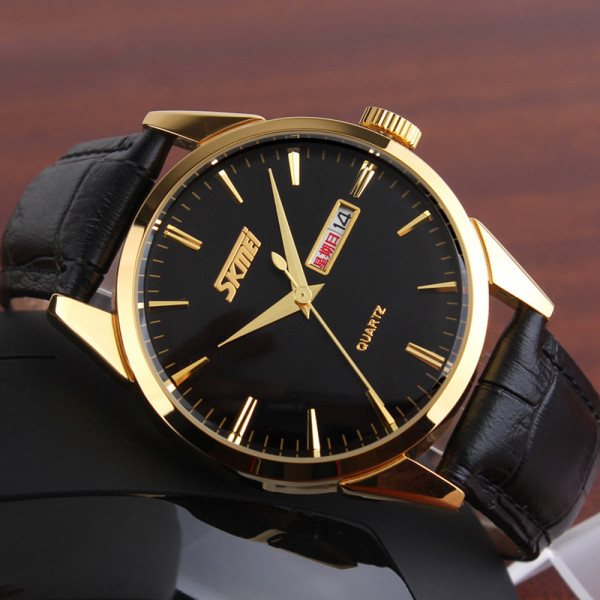 Skmei 9073GDBK-S Gold-Black lady
