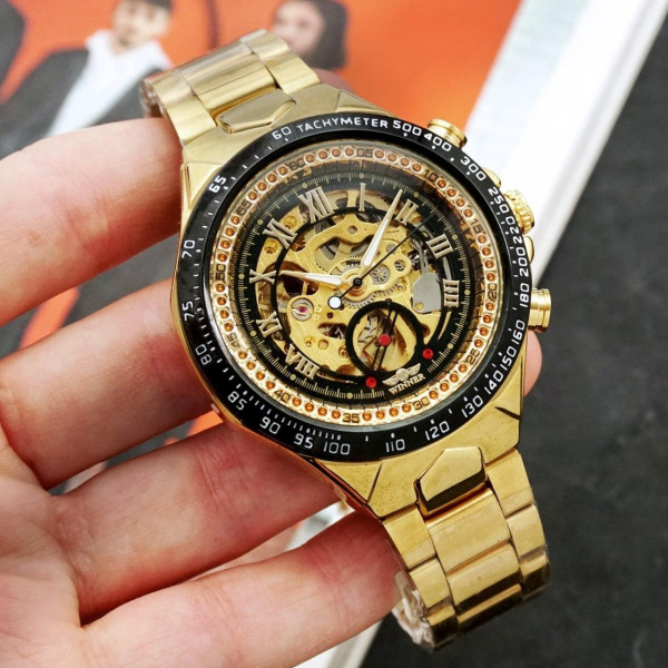 Winner 8067 Gold-Black-Black Red Cristal