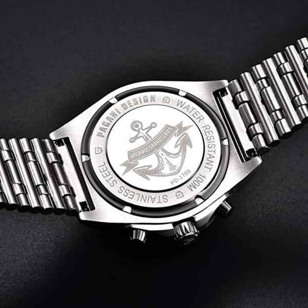 Pagani Design PD-1705-1 Silver-Black Steel
