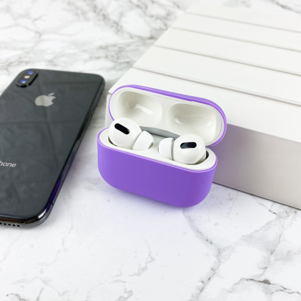 Чехол Airpods Pro Silicone Case Slim Purple