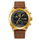 Годинник наручний Patriot 016 Gold-Black-Brown Тризуб золото