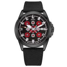Годинник наручний Awarder Embroidery Black-Red Black Automatic 10ATM