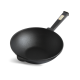 Сковорода чугунная Brizoll WOK 240х70 мм с деревянной ручкой Black