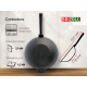 Сковорода чугунная Brizoll WOK 240х70 мм с деревянной ручкой Black