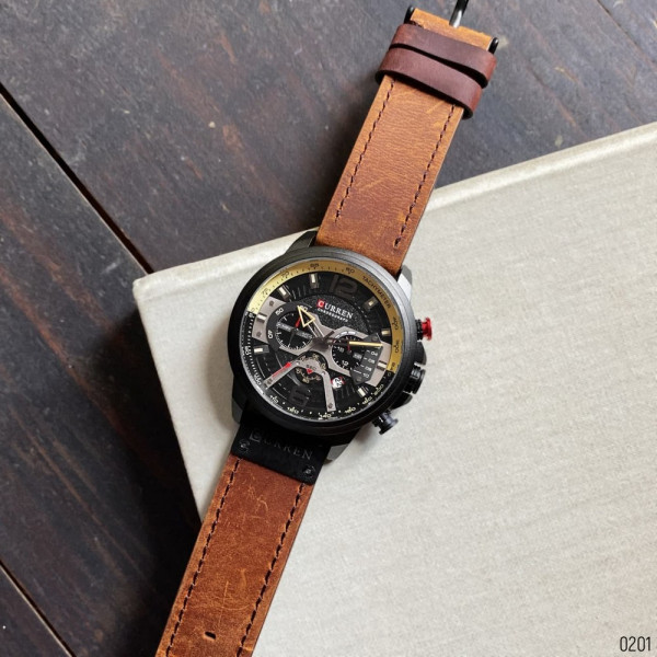 Curren 8329 Black-Brown