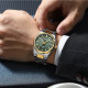 Curren 8439 Silver-Gold-Green