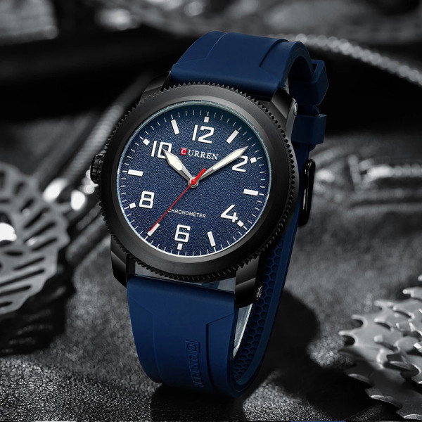 Curren 8454 Black-Blue