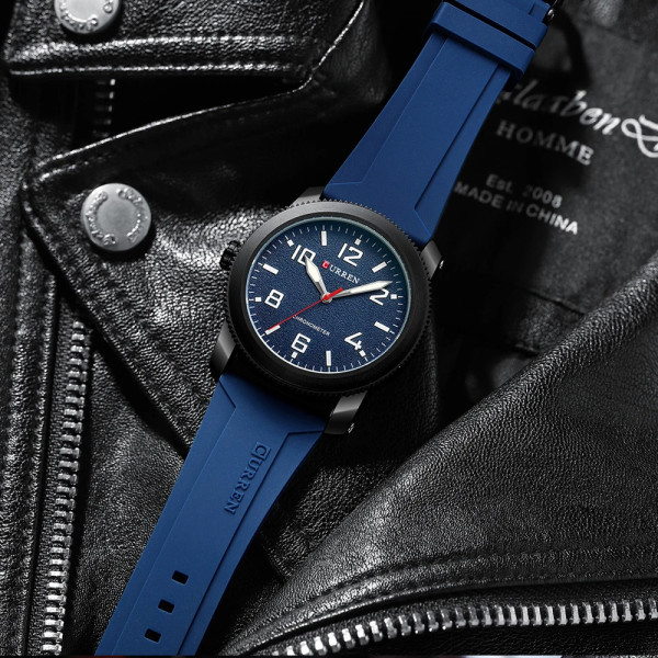 Curren 8454 Black-Blue