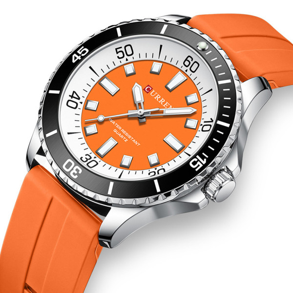 Curren 8448 Silver-Orange