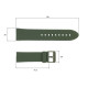 Ремінець для годинника Skmei 1469AGWT Army Green-White