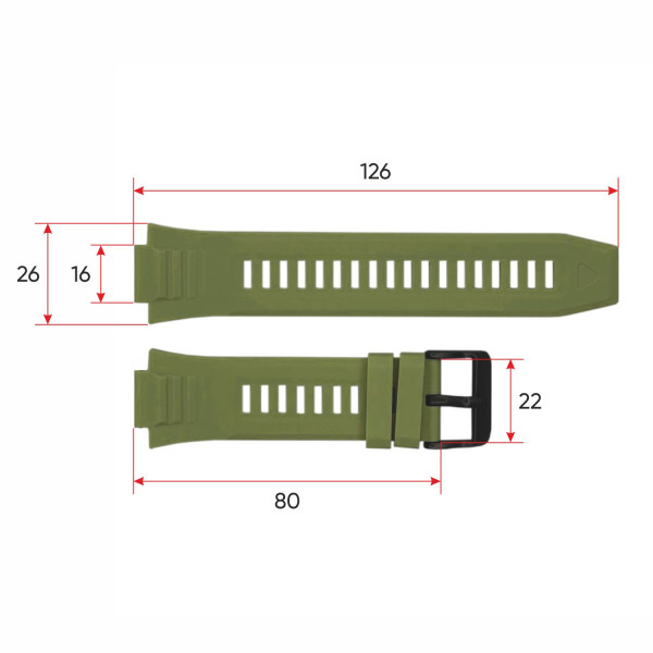 Ремінець для смарт годинника MK66  Army Green