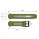 Ремінець для смарт годинника MK66  Army Green