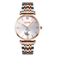 Skmei 9198TRGWTH-B Rose Gold-Silver/White Men