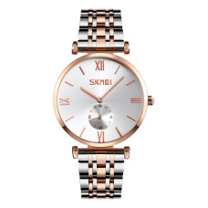Skmei 9198TRGWTH-B Rose Gold-Silver/White Men