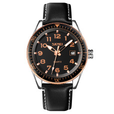 Skmei 9232LRGBK Rose-Gold Black Leather