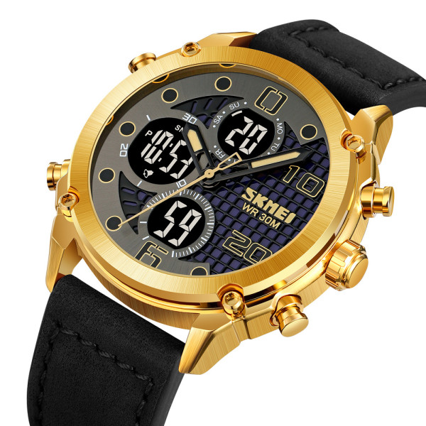 Skmei 1975LGDBK Gold-Black Leather
